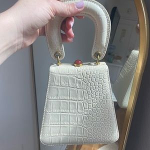 Staud Kenny Croc Embossed bag
